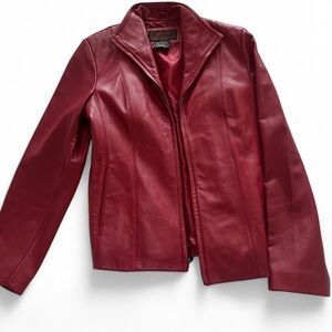 Red Vintage Leather Jacket